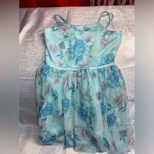 Girl floral Blue Dress